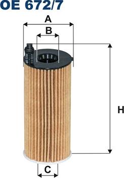 Filtron OE672/7A - Öljynsuodatin inparts.fi