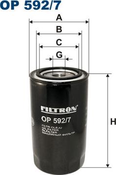 Filtron OP592/7 - Öljynsuodatin inparts.fi