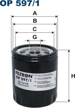 Filtron OP597/1 - Öljynsuodatin inparts.fi