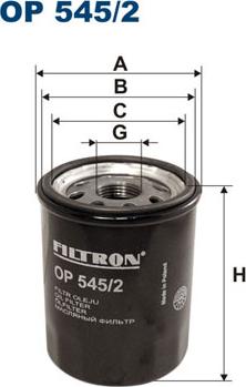 Filtron OP545/2 - Öljynsuodatin inparts.fi