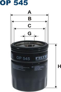 Filtron OP545 - Öljynsuodatin inparts.fi