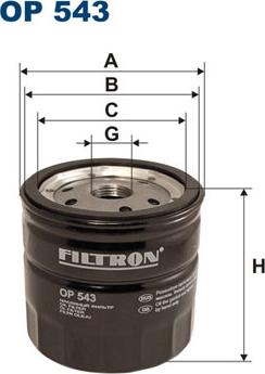Filtron OP543 - Öljynsuodatin inparts.fi