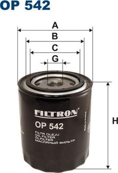 Filtron OP542 - Öljynsuodatin inparts.fi