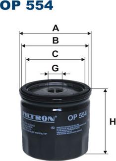 Filtron OP554 - Öljynsuodatin inparts.fi