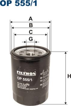 Filtron OP555/1 - Öljynsuodatin inparts.fi