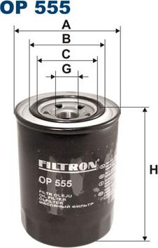 Filtron OP555 - Öljynsuodatin inparts.fi