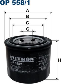 Filtron OP558/1 - Öljynsuodatin inparts.fi