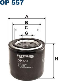 Filtron OP557 - Öljynsuodatin inparts.fi