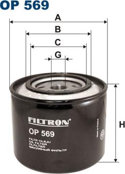 Filtron OP569 - Öljynsuodatin inparts.fi