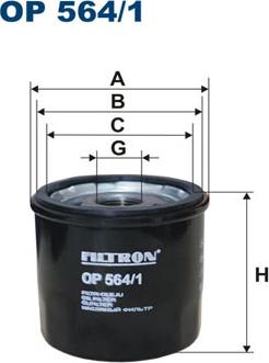 Filtron OP564/1 - Öljynsuodatin inparts.fi