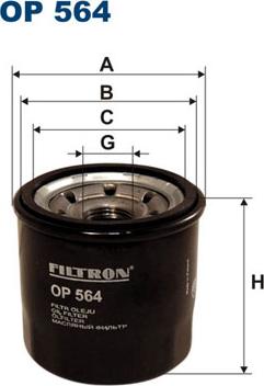 Filtron OP564 - Öljynsuodatin inparts.fi