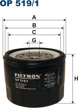 Filtron OP519/1 - Öljynsuodatin inparts.fi