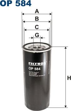 Filtron OP584 - Öljynsuodatin inparts.fi