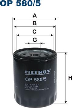 Filtron OP580/5 - Öljynsuodatin inparts.fi