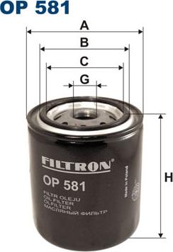 Filtron OP581 - Öljynsuodatin inparts.fi