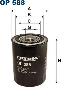 Filtron OP588 - Öljynsuodatin inparts.fi