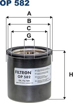 Filtron OP582 - Öljynsuodatin inparts.fi