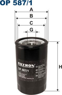 Filtron OP587/1 - Öljynsuodatin inparts.fi