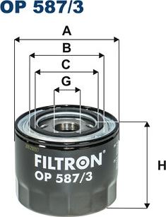 Filtron OP 587/3 - Öljynsuodatin inparts.fi