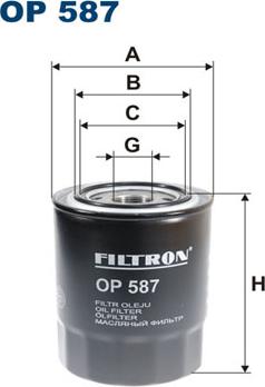 Filtron OP587 - Öljynsuodatin inparts.fi