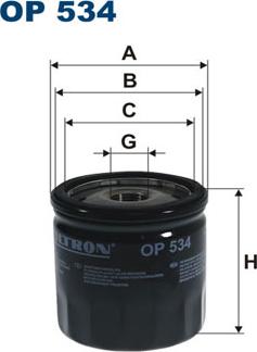 Filtron OP534 - Öljynsuodatin inparts.fi