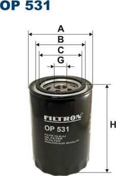 Filtron OP531 - Öljynsuodatin inparts.fi