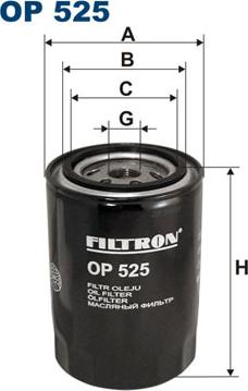 Filtron OP525 - Öljynsuodatin inparts.fi