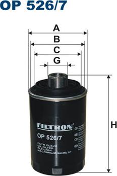 Filtron OP526/7 - Öljynsuodatin inparts.fi