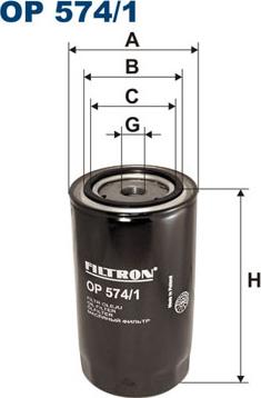 Filtron OP574/1 - Öljynsuodatin inparts.fi