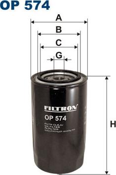 Filtron OP574 - Öljynsuodatin inparts.fi