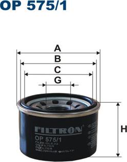 Filtron OP575/1 - Öljynsuodatin inparts.fi