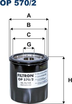 Filtron OP570/2 - Öljynsuodatin inparts.fi