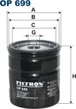 Filtron OP699 - Öljynsuodatin inparts.fi