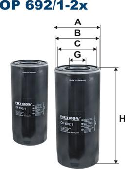 Filtron OP692/1-2x - Öljynsuodatin inparts.fi