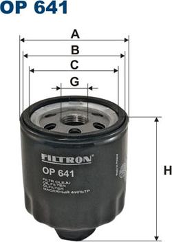 Filtron OP641 - Öljynsuodatin inparts.fi