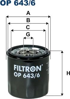Filtron OP643/6 - Öljynsuodatin inparts.fi