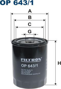 Filtron OP643/1 - Öljynsuodatin inparts.fi