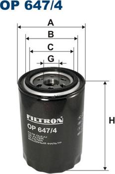 Filtron OP647/4 - Öljynsuodatin inparts.fi