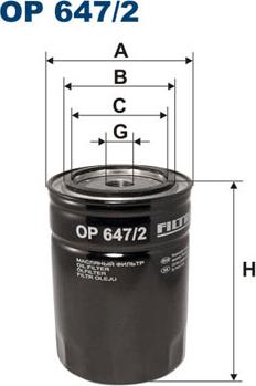 Filtron OP647/2 - Öljynsuodatin inparts.fi