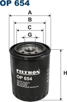 Filtron OP654 - Öljynsuodatin inparts.fi