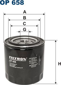 Filtron OP658 - Öljynsuodatin inparts.fi