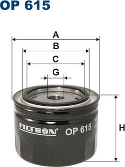 Filtron OP615 - Öljynsuodatin inparts.fi