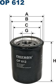 Filtron OP612 - Öljynsuodatin inparts.fi