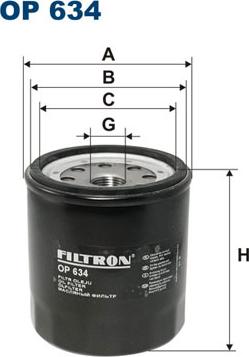 Filtron OP634 - Öljynsuodatin inparts.fi