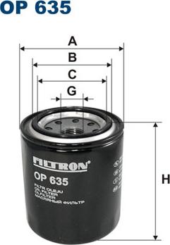 Filtron OP635 - Öljynsuodatin inparts.fi