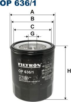 Filtron OP636/1 - Öljynsuodatin inparts.fi