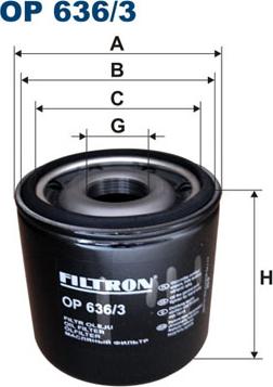 Filtron OP636/3 - Öljynsuodatin inparts.fi