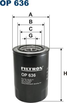 Filtron OP636 - Öljynsuodatin inparts.fi