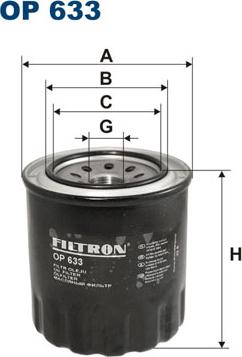 Filtron OP633 - Öljynsuodatin inparts.fi