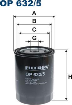 Filtron OP632/5 - Öljynsuodatin inparts.fi